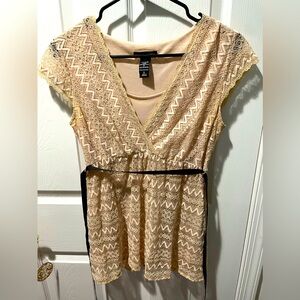 New York company tie in front blouse